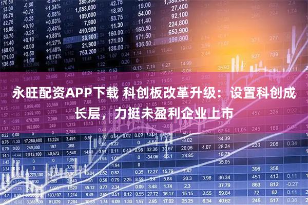 永旺配资APP下载 科创板改革升级：设置科创成长层，力挺未盈利企业上市