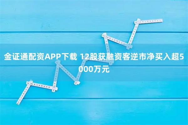 金证通配资APP下载 12股获融资客逆市净买入超5000万元